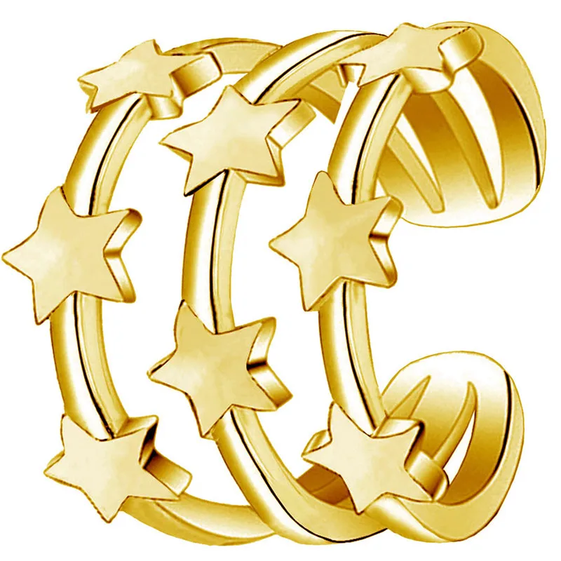 Moon Star Finger Ring Infinite Adjustable Gold Love Ring Stainless Steel Trendy Party Wedding Rings for Women Dropshipping