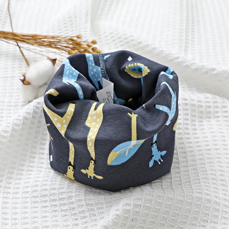 Новый хлопковый детский шарф осенне-весенний снуд для мальчиков и девочек