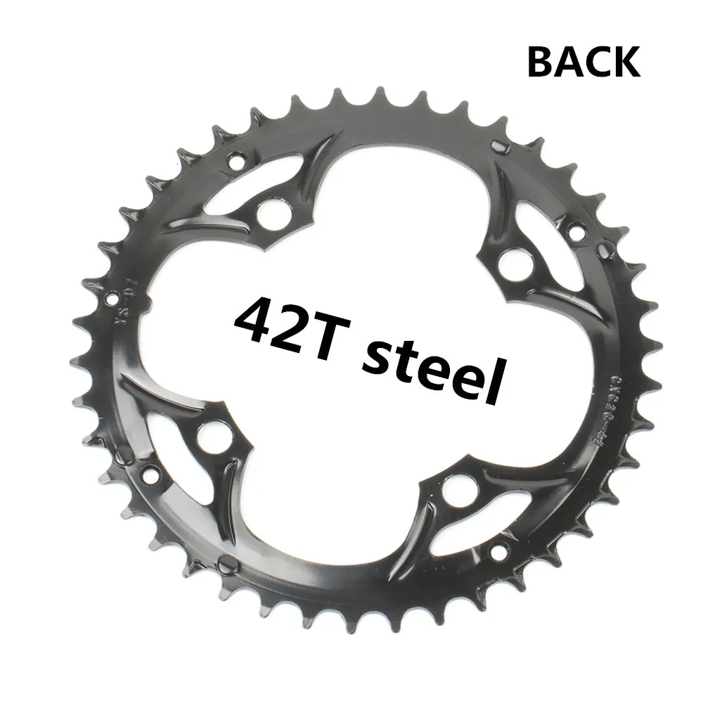 Круглая цепь MTB горный велосипед 104BCD 22T 24T 32T 34T 38T 42T 44T шатуны стали алюминиевый сплав зубная пластина запчасти
