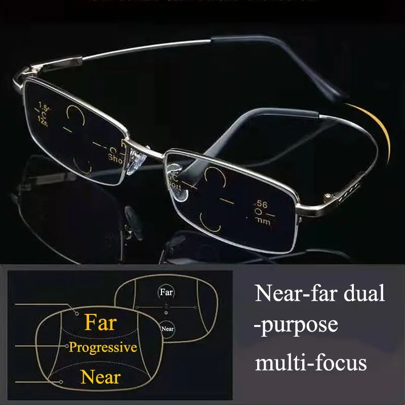 Многофокальные очки для чтения унисекс с защитой от сисветильник | Аксессуары