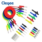 Тестовый провод Cleqee P1036B, 4 мм, штекер типа банан, для мультиметра, с зажимом типа крокодил