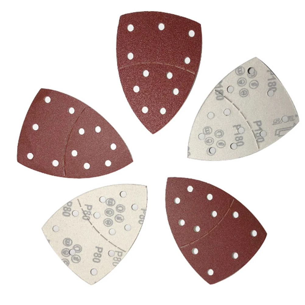 50 шт 11 Отверстие само клейкая наждачная бумага треугольная шлифовальная крюк
