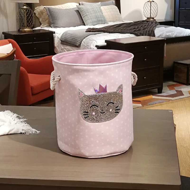 Корзина для грязного белья розовый Органайзер Лебедь корзина с кулиской