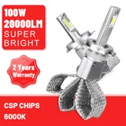 2 шт., автомобисветодиодный светодиодсветильник лампы 9005 лм H1 H7 H11 H4 H8 H9 9006 HB3 HB4 12 в 100 Вт 6000 К