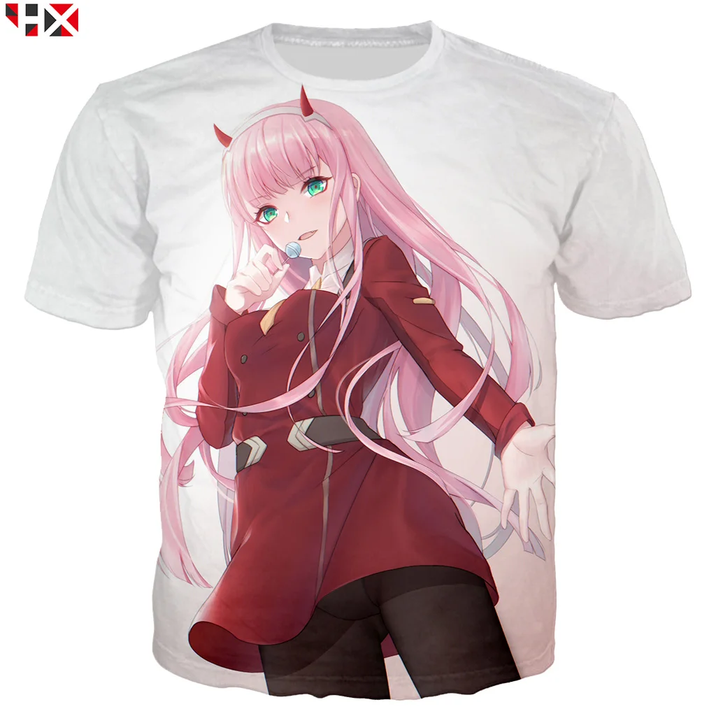

Summer Anime FAVORITE In The FRANXX 3D Print T Shirt Sweatshirt Unisex Short Sleeve Streetwear Harajuku Tops Pullover HX914