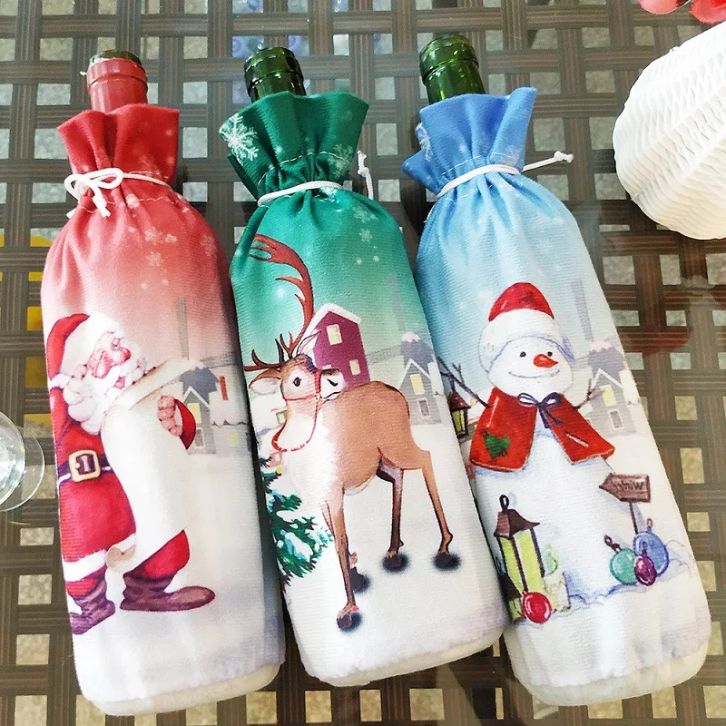 

Christmas Wine Bottle Cover Merry Christmas Decorations For Home 2020 Christmas Ornament New Year 2021 Xmas Navidad Gifts