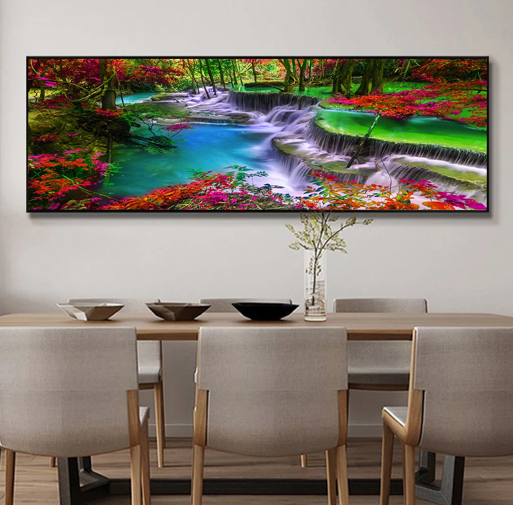 Full Round Drill Landscape Painting 5D DIY Diamond 3D Embroidery Cross Stitch Home Decor Gift | Дом и сад