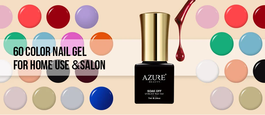 Azure beauty, 6 шт./лот, блестящий Гель-лак для ногтей, набор для дизайна ногтей, впитывающий блеск, УФ-лак для ногтей, полуперманентный блестящий гель