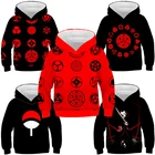Японское ниндзя аниме Детская толстовка с капюшоном Sasuke Akatsuki Модные топы большого размера для мальчиков и девочек детская толстовка с капюшоном на Хэллоуин