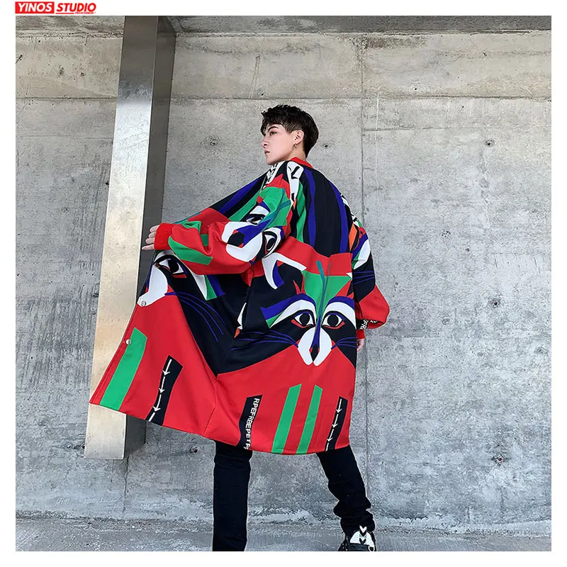 Прямая поставка 2020 осенние Удлиненные Пальто Японская уличная Лоскутная