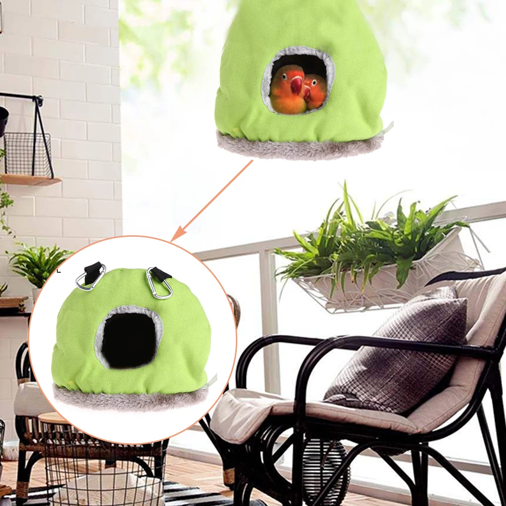 Гнездо для попугая плюшевый теплый зимний гамак домашних животных птица Висячие