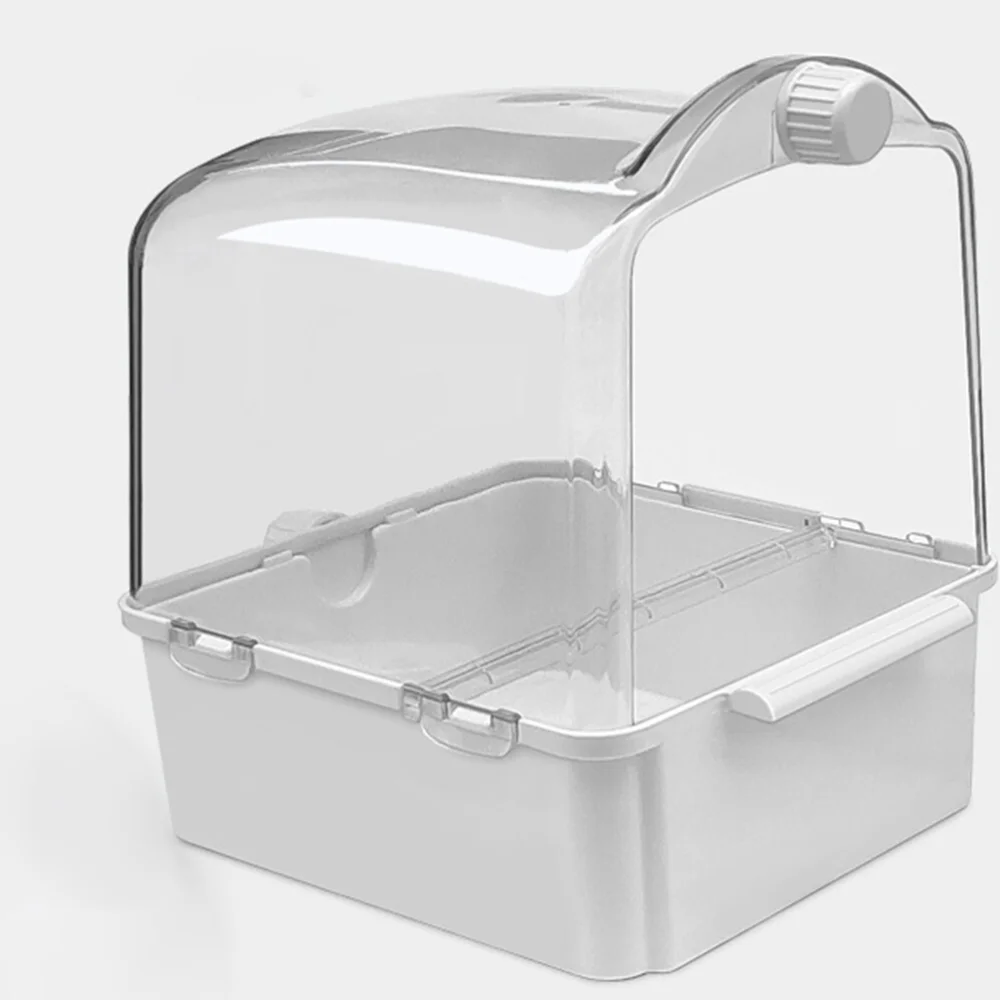 

1Pc Bird Bathing Hanging Tub Case Parrot Budgie Cockatiel Bath Basin Pet Supply