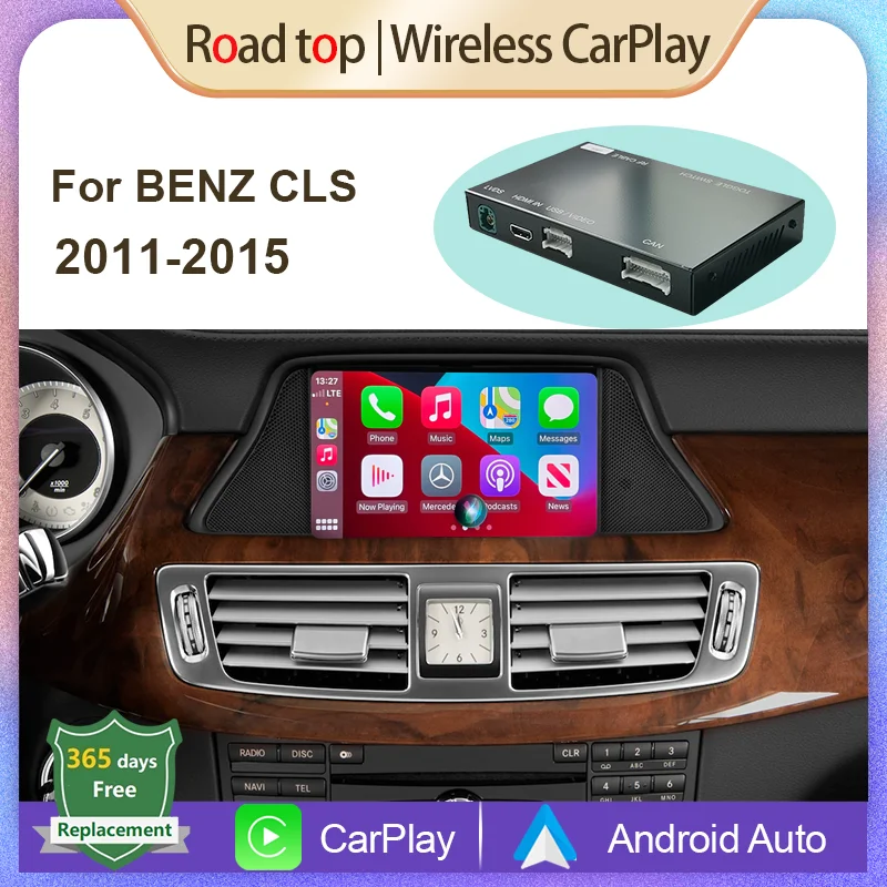 Wireless Apple CarPlay Android Auto Decoder for Mercedes Benz CLS W218 2011-2015, with MirrorLink AirPlay Car Play Rear Camera