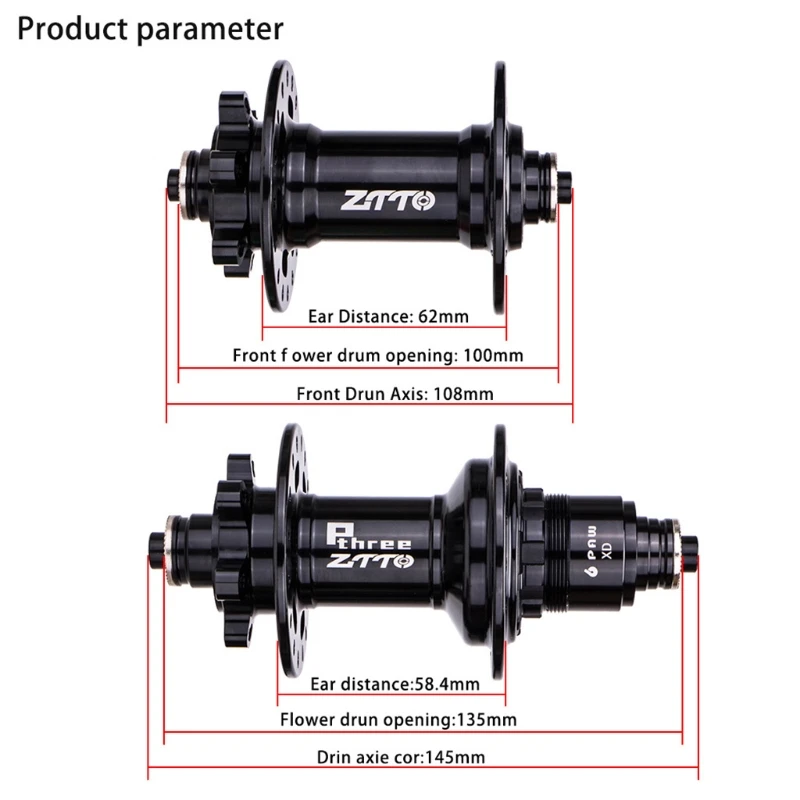 

Q22F Mountain Bike 32 Hole Disc Hub 6-claw Disc Brake Hub for Mountain Bike