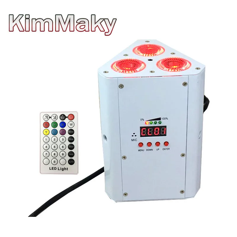 1 свет + коробка) Новый плоский аккумулятор светодиодный Клин par 3x18 Вт rgbwaUV