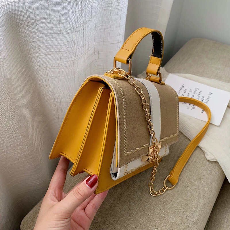 Женская сумка из ПУ кожи с металлической цепочкой | Багаж и сумки