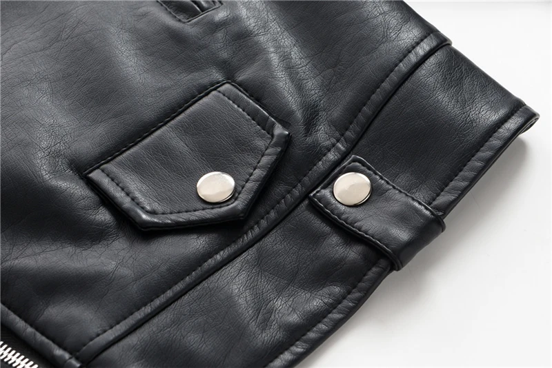 New Fashion Women Jacket Sungtin Brand Pu Leather Jacket Women Spring Coat Black Faux Leather Biker Female Punk Bomber Outwear