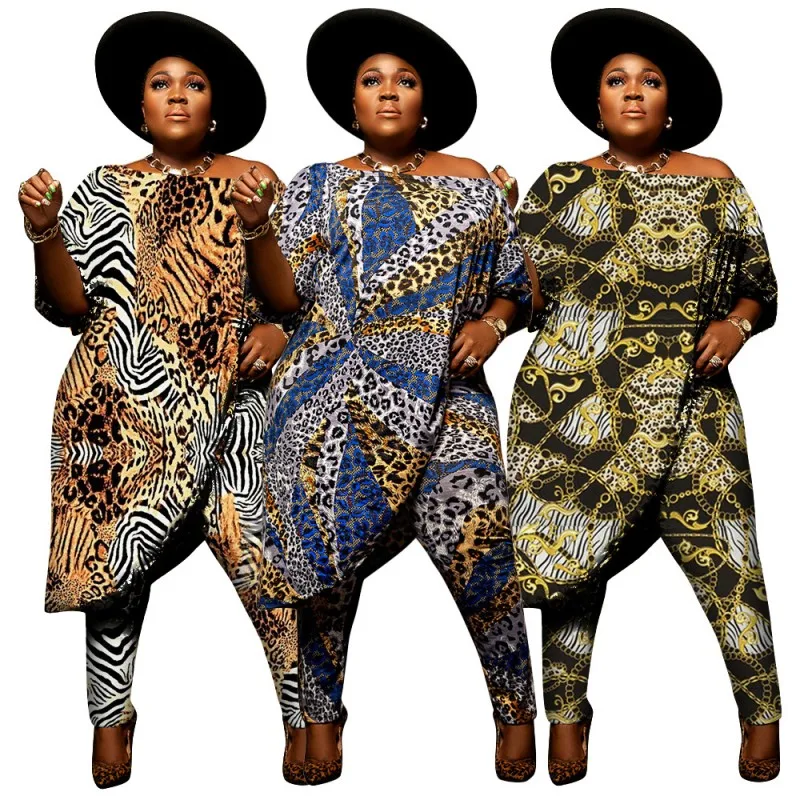 

L-4XL Dashiki Traditional African Clothing Two Piece Set Women Africaine Bodycon Dress And Pants Suits Sets African Clothes