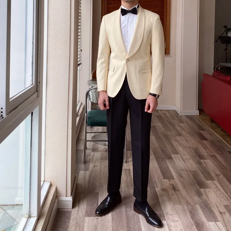 

Office Work Mens Blazer Formal Jacket Gentleman Banquet Party Suit Coat Spring One Button Slim Fit Groom Wedding Blazers Outwear