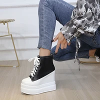 13cm white shoes for women 2021 new versatile high top internet celebrity student casual sneakers board shoes for women