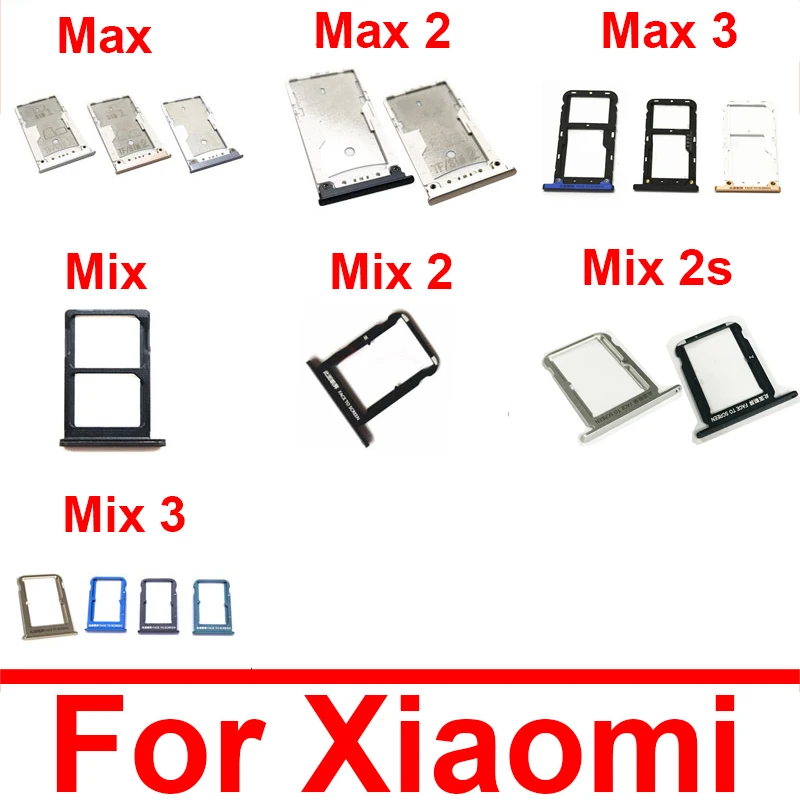Лоток для SIM-карты Гнездо Слот держатель адаптер Xiaomi Mi Max 2 3 Mix 2S SIM и / TF карта лоток