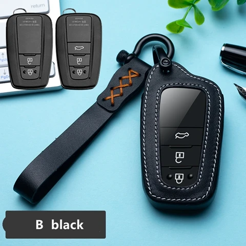 Автомобильный чехол-брелок из натуральной кожи держатель для Toyota Avalon Camry Land Cruiser