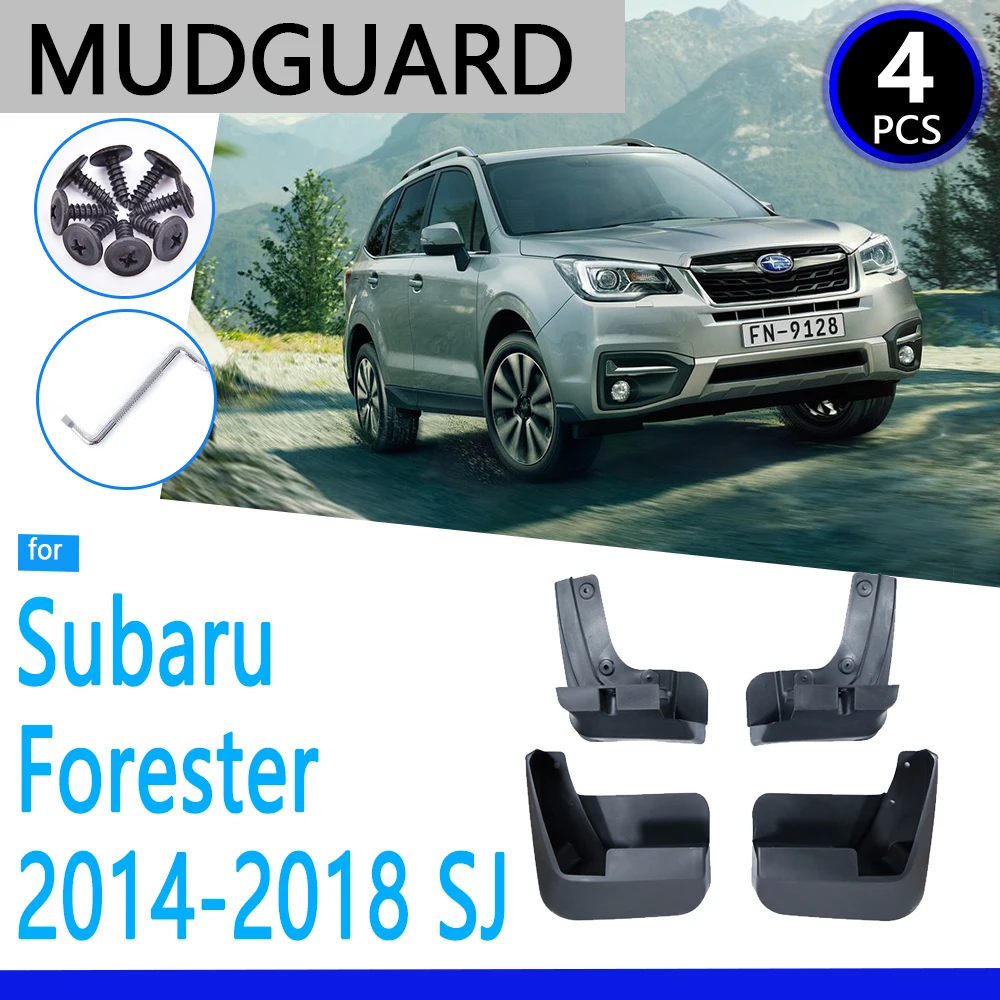 Guardabarros aptos para Subaru Forester SJ 2014 ~ 2018 2015 2016, accesorios de coche, guardabarros, piezas de repuesto para automóviles