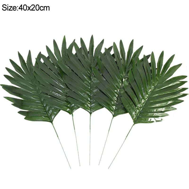 

12pcs Summer Tropical Artificial Palm Leaves Hawaiian Luau Jungle Birthday Party Table Decoration Wedding Home Decor Baby Shower