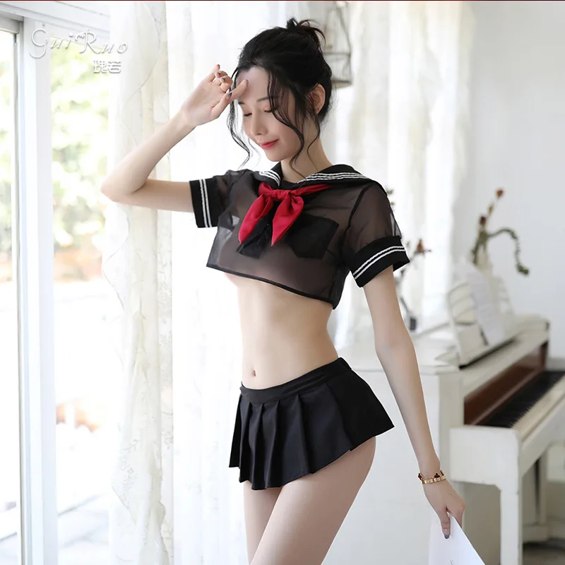 

Cute Sailor Dress Lolita Outfit Erotic Cosplay Costume School Girl Uniform Sexy Kawaii Lingerie Set Underwear Exotic Apparel