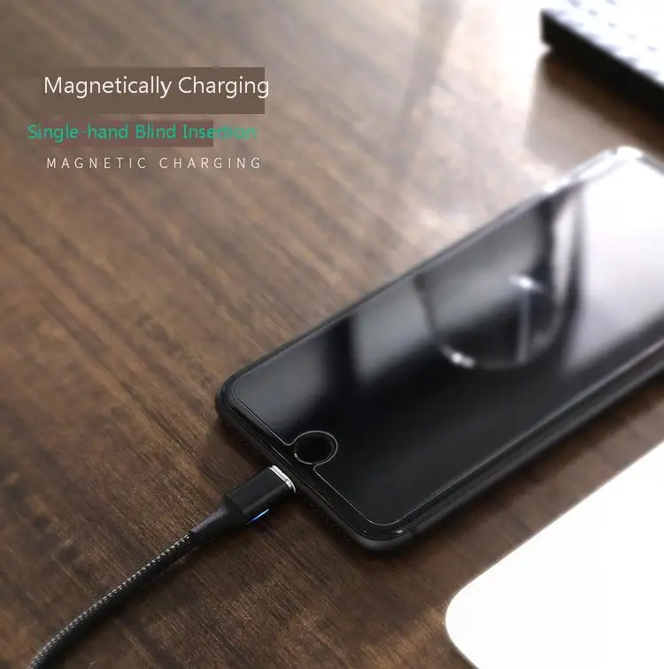 Магнитный Micro USB кабель Vogek 3A для iPhone, samsung, Android, адаптер для быстрой зарядки, кабель для телефона, магнитный кабель для зарядки и передачи данных, провод 1 м