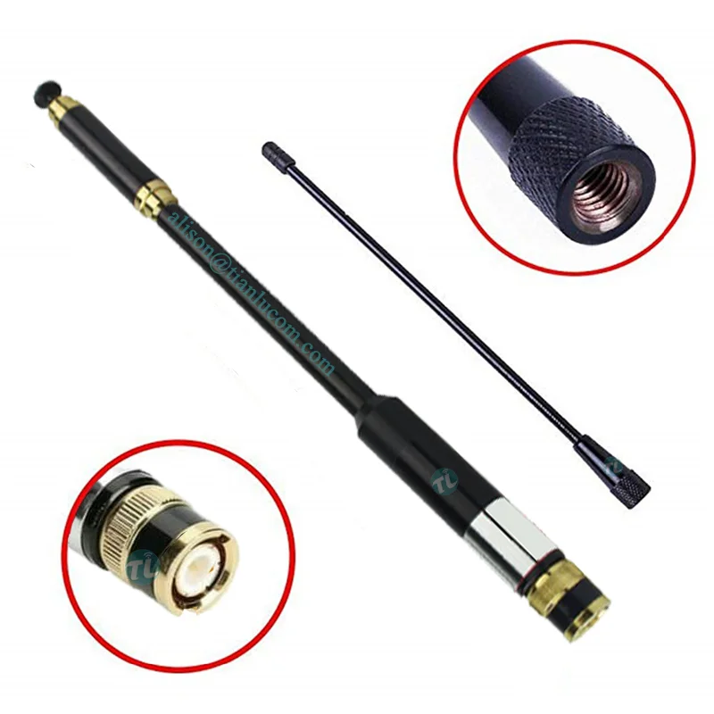 

Camoro 4G Communication Antenna AL-800 VHF UHF Dual Band 144/430MHz SMA-F Telescopic Radio Antenna for Walkie Talkie