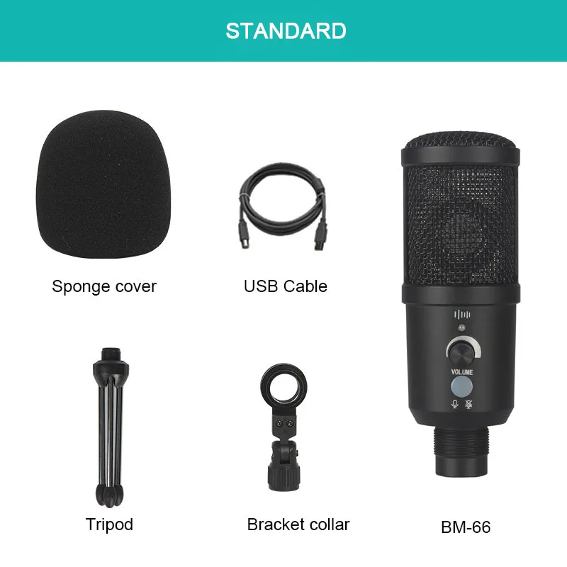 

USB Microphone Kit Podcast PC Condenser Computer Mic for Gaming YouTube Video Recording Music Studio Mic w/ Cantilever Bracket