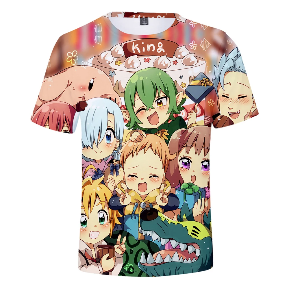 

Short Sleeve 3D meliodas black T shirt Casual girls boys tees Fashion Summer Suitable Men Women 3D meliodas Cool O-neck t-shirt