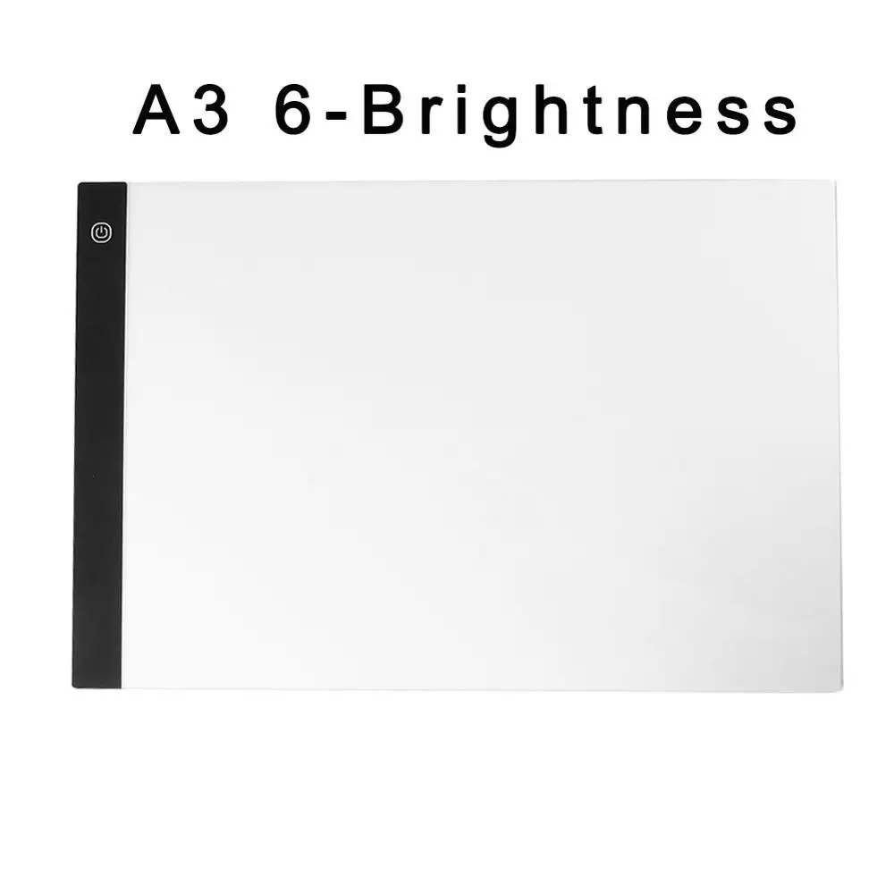 Цифровой планшет A3 A4 A5 GraphicTablet для рисования знак дисплей Панель светящийся трафарет Графический художник тонкая доска для рисования свет - Цвет: A3  6-Brightness