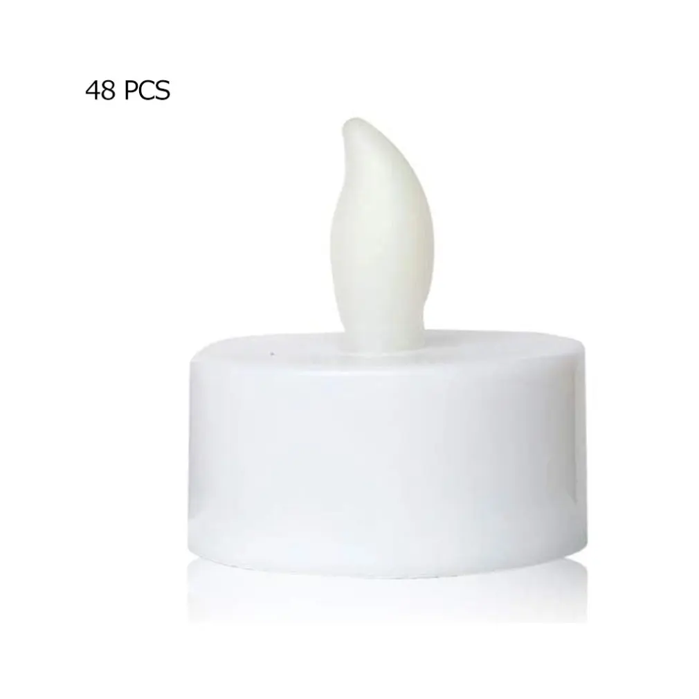 

48pcs LED Monochrome Candle Creative Electronic Candle Monochrome Candle Mini Home Decorative Electronic Candle