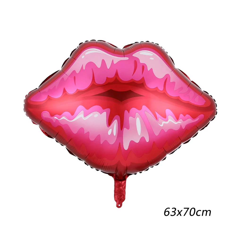 

2pcs 63*70cm rose red lip helium balloons love globos for wedding Valentine's Day kiss me foil balloon birthday party decoration
