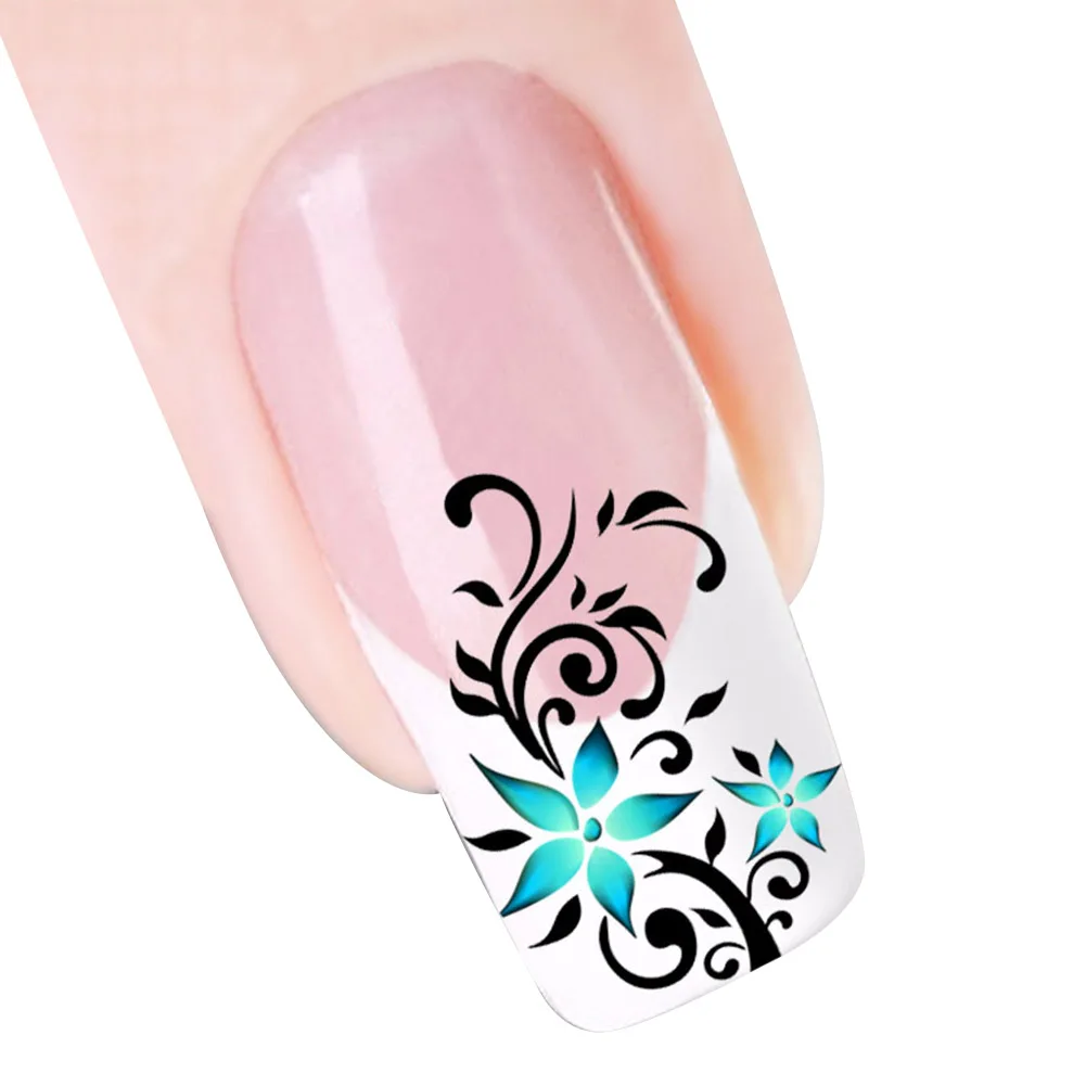 Дизайн Маникюрные цветочные узоры для дизайна ногтей Переводные картинки
