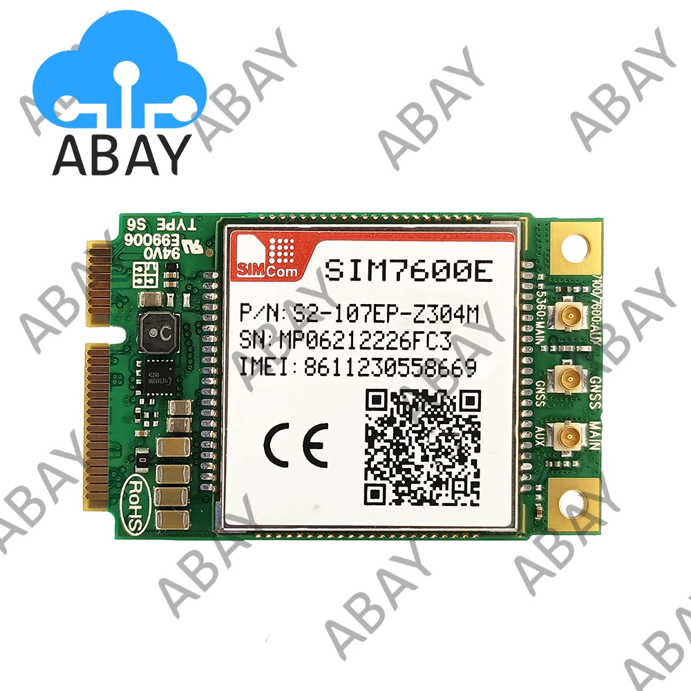 SIMCOM SIM7600E MiniPCIE CAT4 Wireless IoT Module Supports LTE CAT4 With Mini PCIE Adapter Development Board 7600E-PCIE
