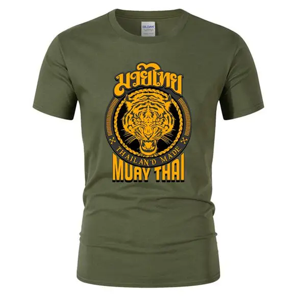 Футболка мужская с коротким рукавом изображением тайского тигра - купить по