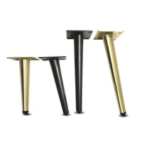 4pcsset furniture table legs metal tapered sofa cupboard cabinet furniture leg feet 1215202530cm stool chair leg feet