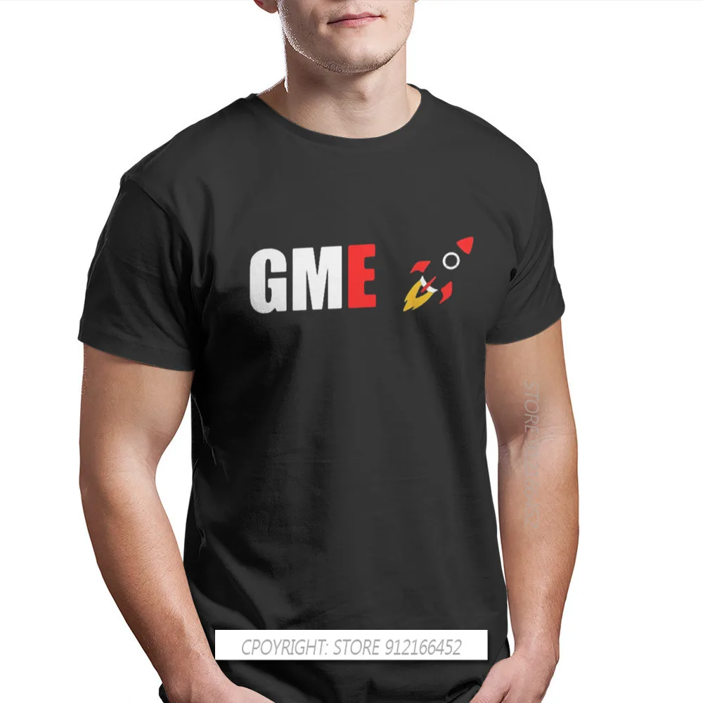 Футболка wallstreetbet WSB GameStop Stonks Мужская хлопковая рубашка с надписью GME To The Moon Rocket