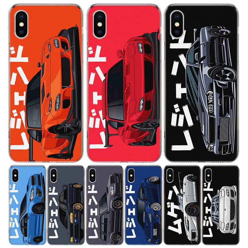 JDM Токийский дрифт спортивного автомобиля силиконовый чехол для телефона Apple IPhone
