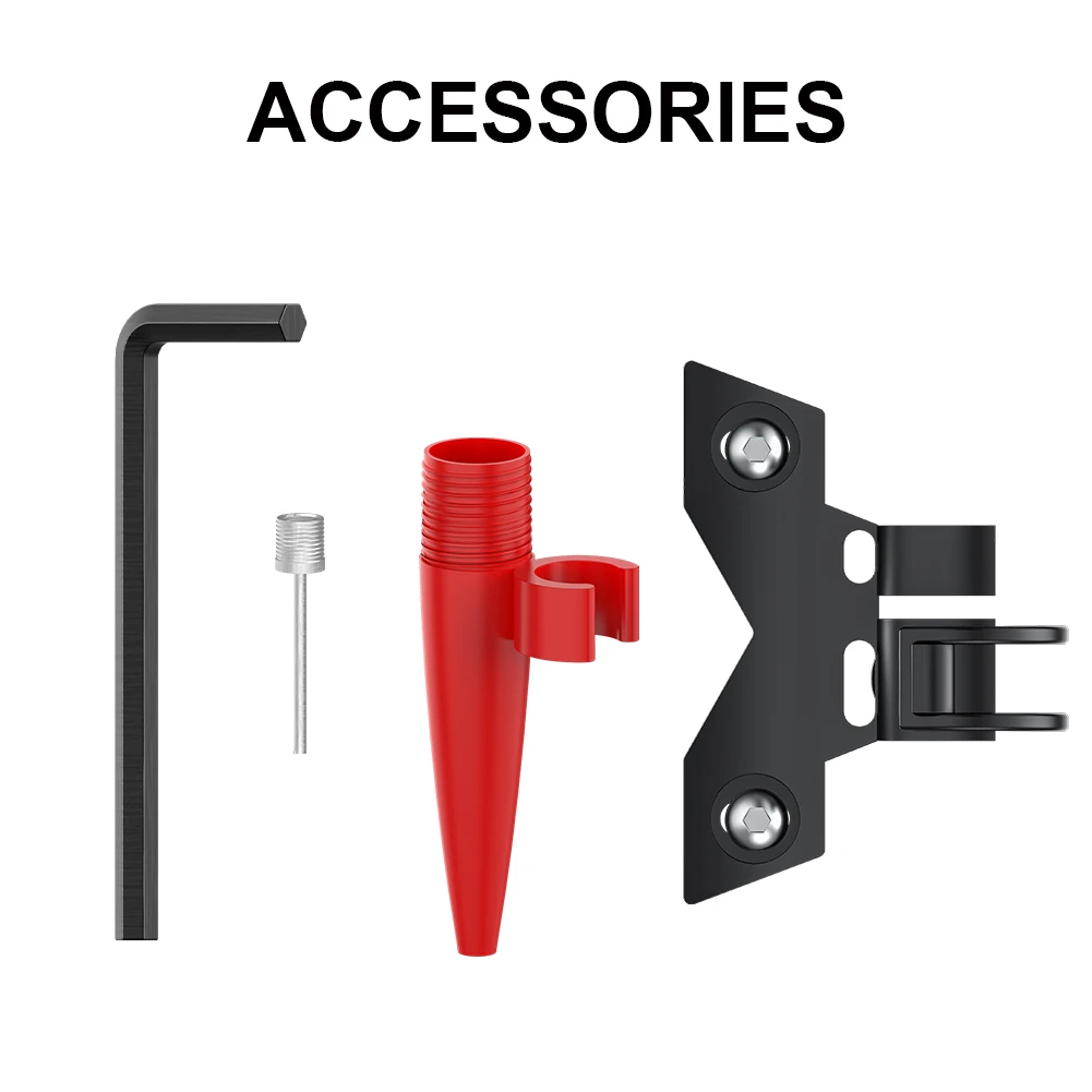 

Bicycle Pump 100Psi Aluminum Portable Bike Pump Schrader Presta Valve Ball Needle Hose MTB Bike Air Inflator Accessories