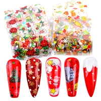 1 set roll flower nail decals retro christmas nail foil nail transfer sticker sweet paris script nail designs manicure