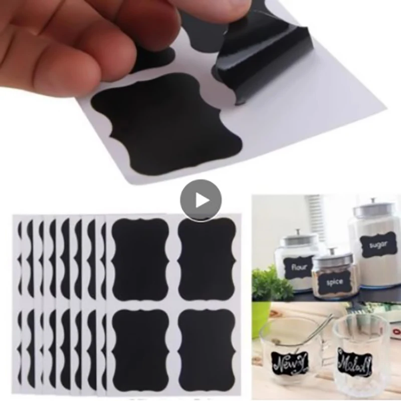 

Waterproof Removable Home Jar Stickers Label Surface Rectangle Chalkboard Chalkboard Labels Reusable Applies To Any Clean Flat
