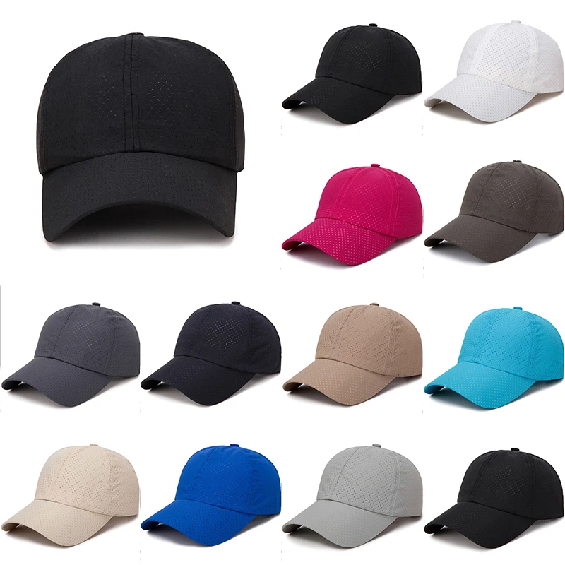 

Summer Men Simple Adjustable Outdoor Sports Sunshade Baseball Hat Light Board Quick-Drying Printing Mesh Breathable Sun Cap