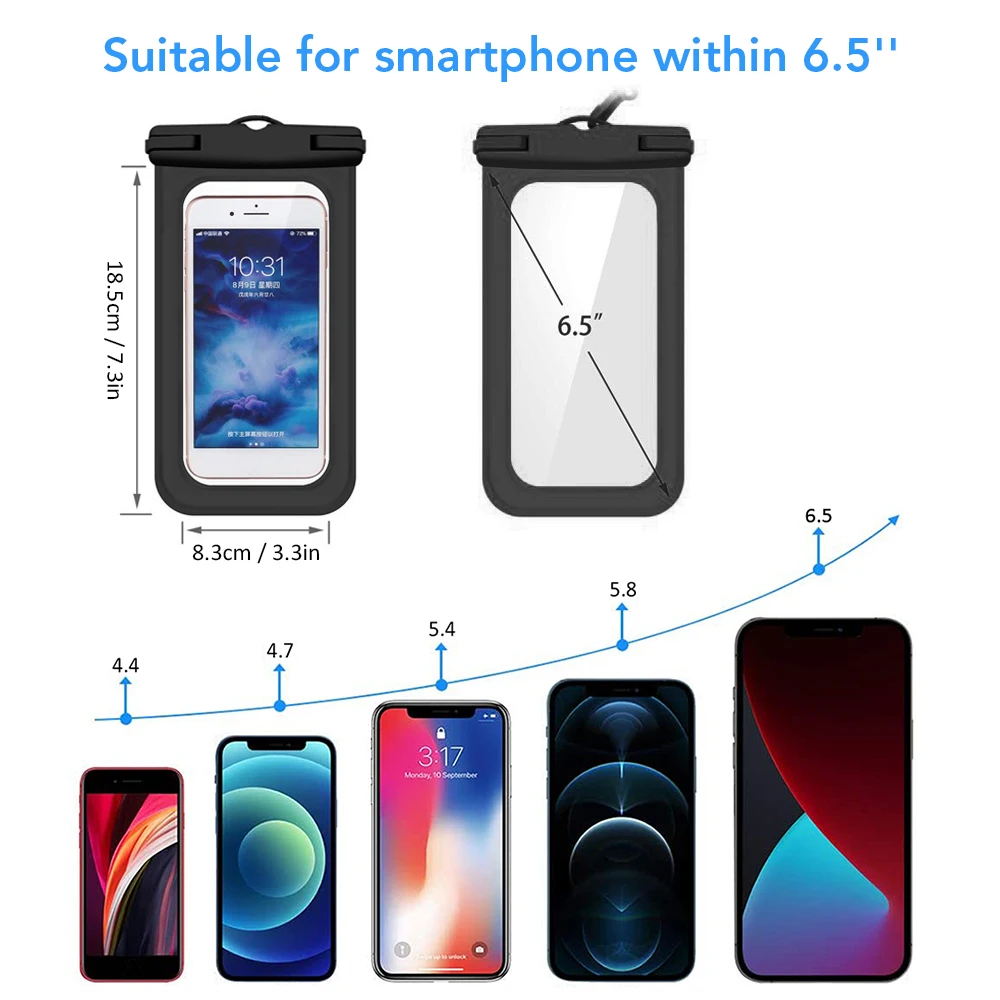 

20L Waterproof Dry Bag and Phone Case Roll Up Dry Compression Sack & Phone Holder Large Capacity Bucket Bag