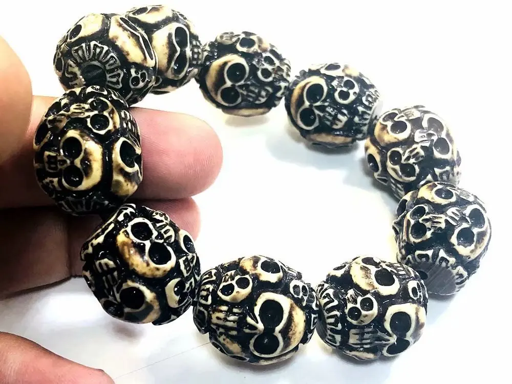 

YQTDMY 10 шт. панк вечерние браслет классический больше череп-Тотем модные ювелирные изделия в виде черепа