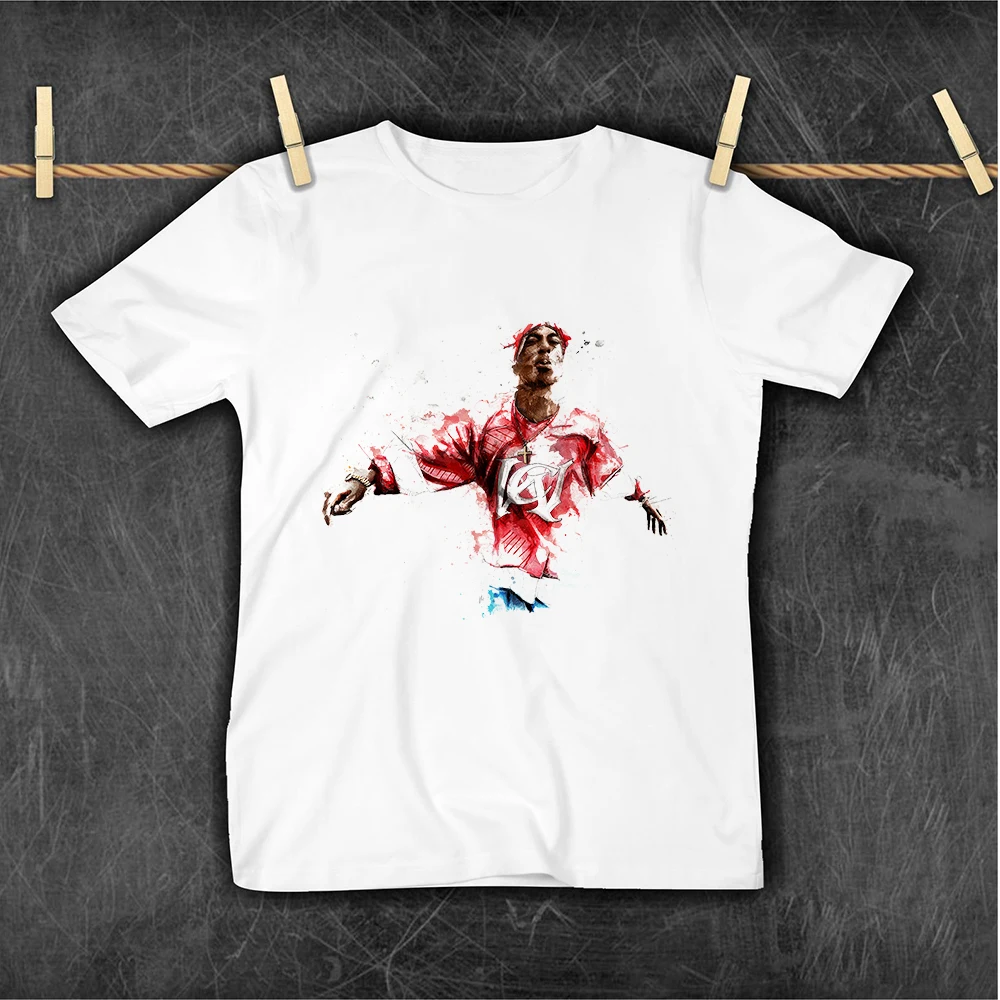 

Tupac 2pac Print T-shirt Short Sleeve Kids Hip Hop Clothing Oversize Fashion Summer Rock Children's T Shirt Streetwear Boys