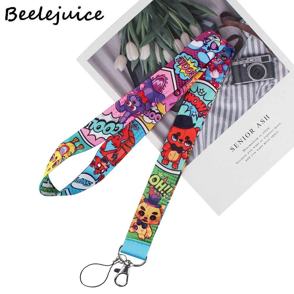 

24pcs Cute bears Neck Strap Lanyard keychain Mobile Phone Strap ID Badge Holder Rope Key Keyrings Accessories webbings ribbons